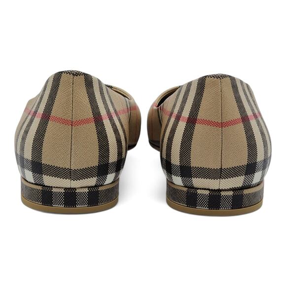Burberry Women's Joy Vintage Check Flats in Beige - Picture 4 of 6